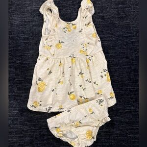 Jessica Simpson Cream and Yellow Kids Matching Set